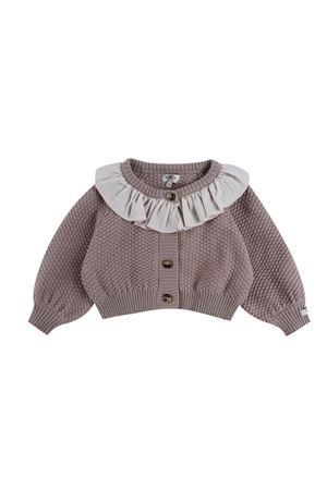Cardigan Veertje in cotone color prugna DONSJE KIDS | 304610000031
